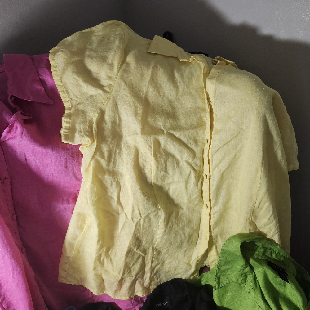 Linen Button Up Blouse Collection - Picture 2 of 9